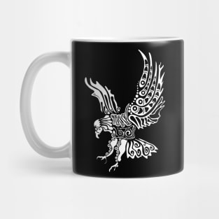 Eagle White on Black Mug